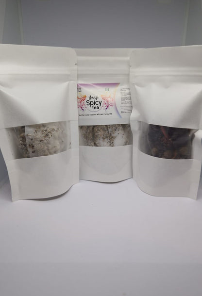 Lemon Ginger Yaaji Tea, Yaaji tea, Yaaji spices, african spices, nigerian spices, spice tea, herbal tea, Hausa food, Hausa spices, Northern Nigerian food